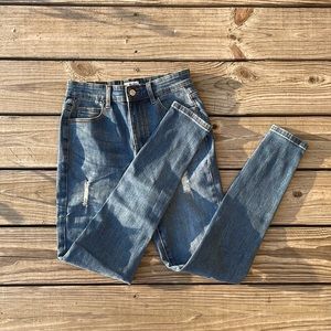 Boutique ripped high rise skinny jeans